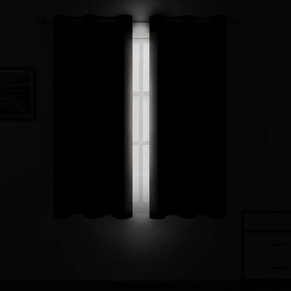 Light Beige Thermal Blackout Curtains/38 x 54 Inch/Set of 2 Panels Room - Image 3