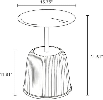 Manhattan Comfort Anderson Modern 15.75" Round End Tables 1.0 - Image 3