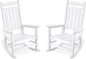 Stoog Set of 2 Outdoor Rocking Chairs, HIPS Plastic Porch Rocker by Stoog