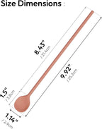 carrotez 9.9" Silicone coffee stirrer, Long Reusable Coffee Spoon for Iced Tea, Multipurpose Beverage Stirring Spoon - Coral Pink