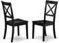 East West Furniture BOC-BLK-W Boston Dining Room Chairs by EastWestFurniture