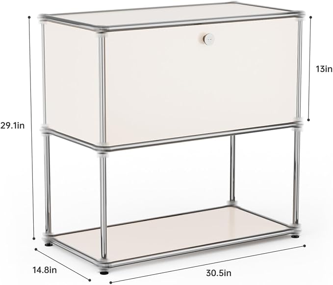 Modern Storage Cabinet White D Versatile Free-Standing Organizer - Image 3
