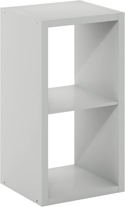 Furinno Cubicle Open Back Decorative Cube Storage Organizer, Light Grey - Image 8