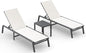 Ciokea Aluminum Foldable Lounge Chairs Set of 2 by CIOKEA
