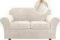 H.VERSAILTEX Real Velvet Plush 3 Piece Stretch Sofa Covers Couch Covers by HVERSAILTEX
