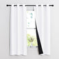NICETOWN Pure White 100% Blackout Lined Curtains, 2 Thick Layers Narrow Wide by NICETOWN