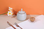 Kitchen Canisters Vintage Ceramic Food Storage Jar with Airtight Lid for Tea, Coffee, Herb, Sugar, Spice, Nuts (White)