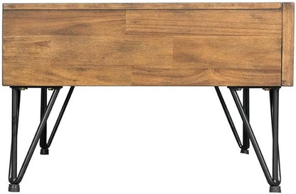 Pemberly Row Transitional Tanner 2PC Occasional Table Set, Light Walnut Finish - Image 4