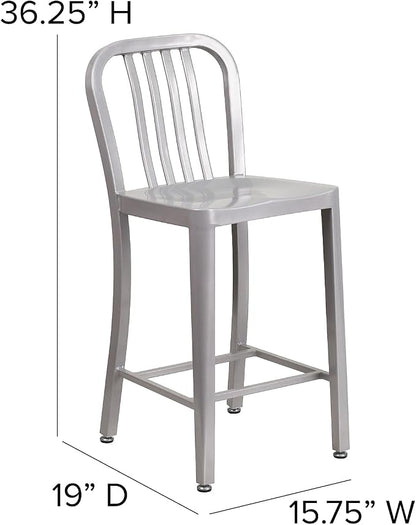 Flash Furniture 24" Commercial Grade Metal Counter Height Stool - Image 3
