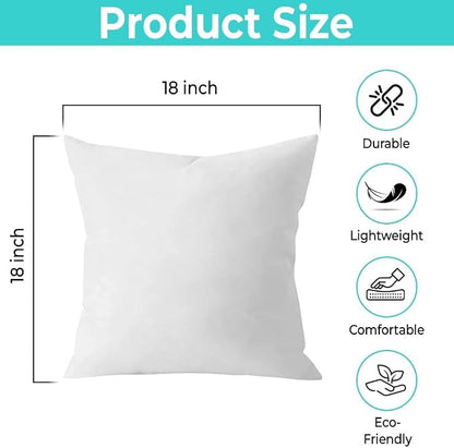QUBA LINEN Throw Pillow Inserts, 18x18 Inches - Image 2