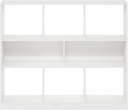 Furinno DALY Book Shelf, 8-Cube Bookshelf, Horizontal Cube Storage Organizer - Image 6