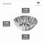 Muffin Cups for Kitchen Baking 2.36 Inch - Metal Egg Tart Molds for Baking, 30 Pcs - Reusable Mini Tart Tins and Cupcake