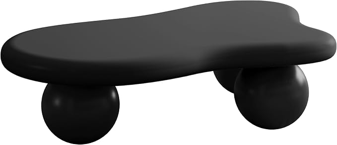 40” Cloud Coffee Table with 3 Ball Legs, Modern Irregular Center Table - Image 6