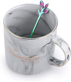 AnSaw Elegant Rainbow Leaf Coffee Spoons - 10-Piece, 4.7" Mini Stainless Steel Espresso & Dessert Tea Spoons, Perfect for Demitasse & Small Servings
