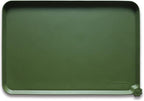 Hoki Found Silicone Pet Food Mat - High-Lips Dog Cat Bowl Placemat - Waterproof, Dark Olive
