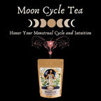 Organic Moon Cycle Herbal Tea for Period Support, Herbal Supplement to Bring Hormonal Harmony to Your Feminine Cycle with Mugwort, Red Raspberry Leaf, Chamomile, 3 oz Bag