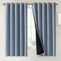 NICETOWN 100% Blackout Lined Curtains, Vintage Blue, 1 Pair, 2 Thick Layers by NICETOWN