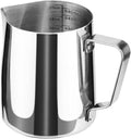 Stainless Steel Milk Frothing Pitcher Cappuccino Pitcher Pouring Jug Espresso Cup Creamer Cup for Latte Art, 20 Ounce (600 ML)