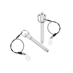 uxcell 1 Pcs Quick Release Pin, 3/8" x 2.52"(Dia. x L) Push-Button Ball Locking Pin 304 Stainless Steel Ring Handle Locking Pin with Wire for Audio Bimini Top Marine, Silver