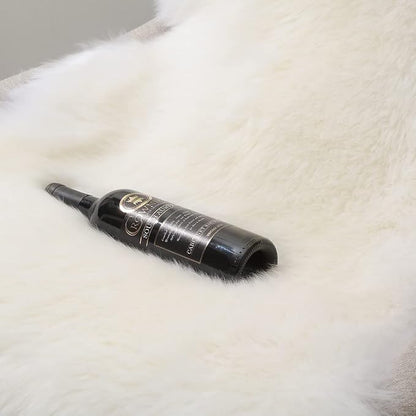 IRIWOOL Premium Genuine Fur Sheepskin Rug Real Australia Sheepskin Natural - Image 5