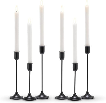 Black Taper Candle Holder 6 PCS Candlestick Holders, Vintage Candle Stick Holder - Image 8