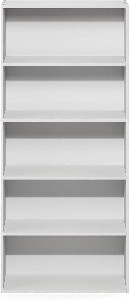 Furinno Jaya Book Shelf, 5-Tier Bookshelf, 52 Inch Tall Standing Bookcase - Image 6