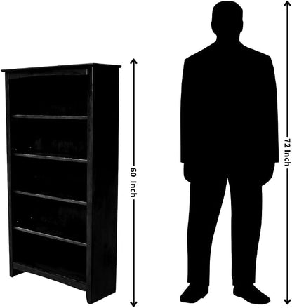 International Concepts, Solid Wood Bookcase 60" High, Adjustable Shelves - Image 9