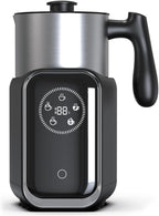 Homtone 5-in-1 Induction Milk Frother, 21oz Removable Automatic Milk Frother Dishwasher Safe for Latte, Hot Chocolate, and Hot and Cold Milk Froth, Chocolate Milk