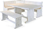 Pemberly Row 75" x 56" Farmhouse Wood Breakfast Nook Set by PEMBERLYROW