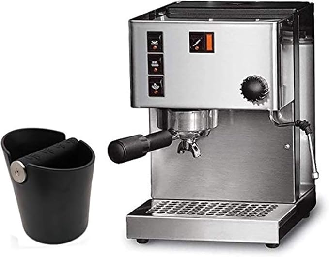 Coffee Knock Box, 4.8in Barista Style Espresso Grounds Knock Box with Removable Heavy-Duty Metal Knock Bar and Shock- Absorbent Durable and Non-Slip Base for Espresso Maker Accessories, Easy to Clean