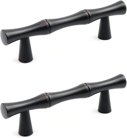 2PCS Bamboo Zinc Alloy Cabinet Handles, 2.5 Inch Hole Distance by Tighall