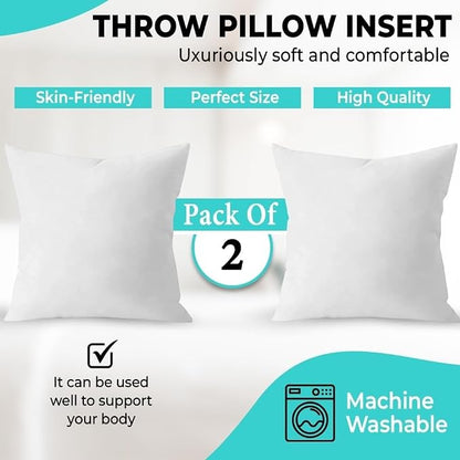 QUBA LINEN Throw Pillow Inserts, 26x26 Inches - Image 8