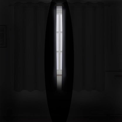 Black Thermal Blackout Curtains/52 x 72 Inch/Set of 2 Panels Room Darkening - Image 3
