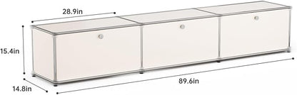 Modern Storage Cabinet White E Versatile Free-Standing Organizer - Image 3