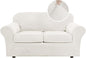 H.VERSAILTEX Real Velvet Plush 3 Piece Stretch Sofa Covers Couch Covers by HVERSAILTEX