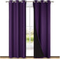 NICETOWN Room Warming Blackout Curtains 80 inches Long, Royal Purple, 2 Pieces by NICETOWN