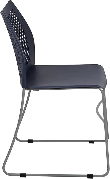 Flash Furniture HERCULES Series 661 lb. Capacity Navy Stack Chair - Image 8