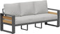 Aoxun Aluminum Outdoor Patio Furniture Set, 3 Seats Metal Sectional Patio by Aoxun