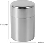 Tea Canister Tin, Loose Leaf Tea Storage, 450ml Tea Bag Holder Organizer, Matcha Stainless Steel Metal Jar with Lid for Kitchen Counter Coffee
