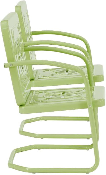Crosley Furniture Azalea 2-Piece Outdoor Chair Set, Vintage Retro Metal Patio - Image 5