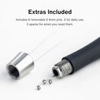 Crema Coffee Products Weiss Distribution Technique (WDT) Tool | Even Coffee Ground Distribution for Better Extraction | Stainless Steel with Silicone Grip | Includes 6 Pins & Storage Vault | White