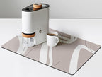 Golener Bar Mat Spill Mat,Counter Protector Absorbent Coffee Maker Spill Mat Under Espresso Maker rug,Heat Resistant Tamping Mat Protects Against Spills Water Proof Kitchen Decor,Use as Cup Mat