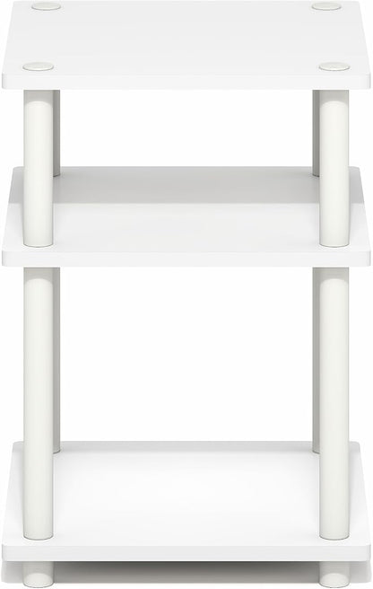 Furinno Turn-N-Tube Side Table, 3-Tier Square Modern End Table, Toolless Open - Image 7
