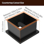watchget Espresso Knock Box - Built-in Stainless Steel and Silicone Coffee Knock Box Chute, Detachable Rubber Rod, Square Bottomless Waste Bin for Coffee Grounds