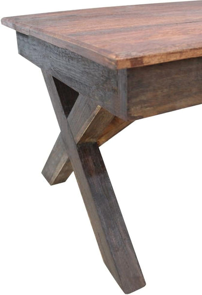Handmade Reclaimed Wood Coffee Table Rustic Farmhouse Style Eco-Friendly - Image 4