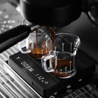 MHW-3BOMBER Espresso Scale with Timer,Small Coffee Scale with Solid-Liquid Detection,Auto Tare Digital Coffee Bean Scale,0.1g Accurate Weighting,2 Mode,Black ES6027B-OS