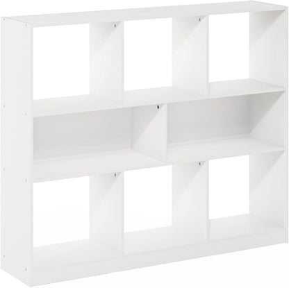 Furinno DALY Book Shelf, 8-Cube Bookshelf, Horizontal Cube Storage Organizer - Image 5