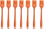 Silicone brush, Oil Brush for BBQ Kitchen Cooking Baking and Grilling (7 PCS,orange)