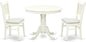 East West Furniture ANVA3-LWH-C 3 Piece Dining Table Set by EastWestFurniture