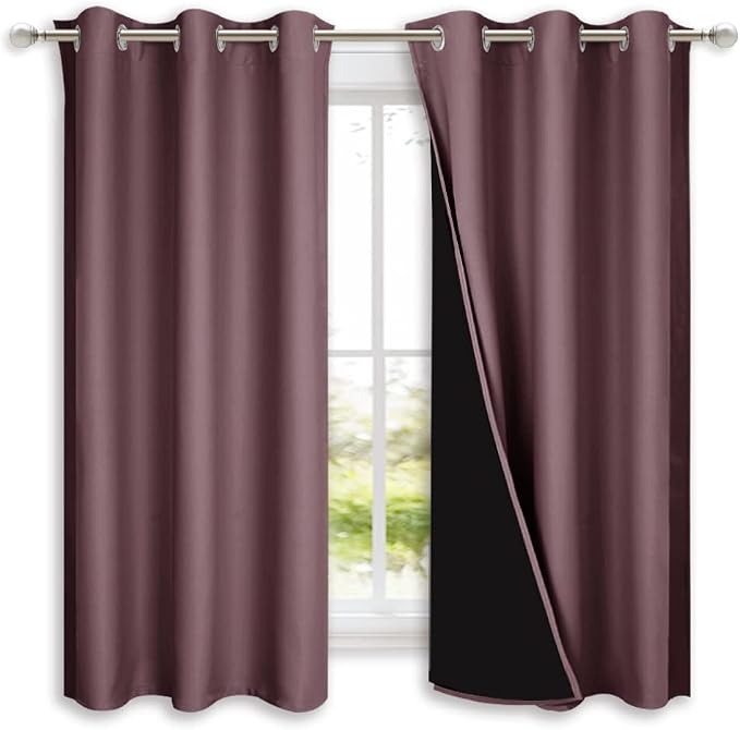 NICETOWN 100% Blackout Short Curtains by NICETOWN